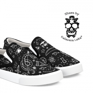Zapatillas Kalavera Loka Old School Color negro