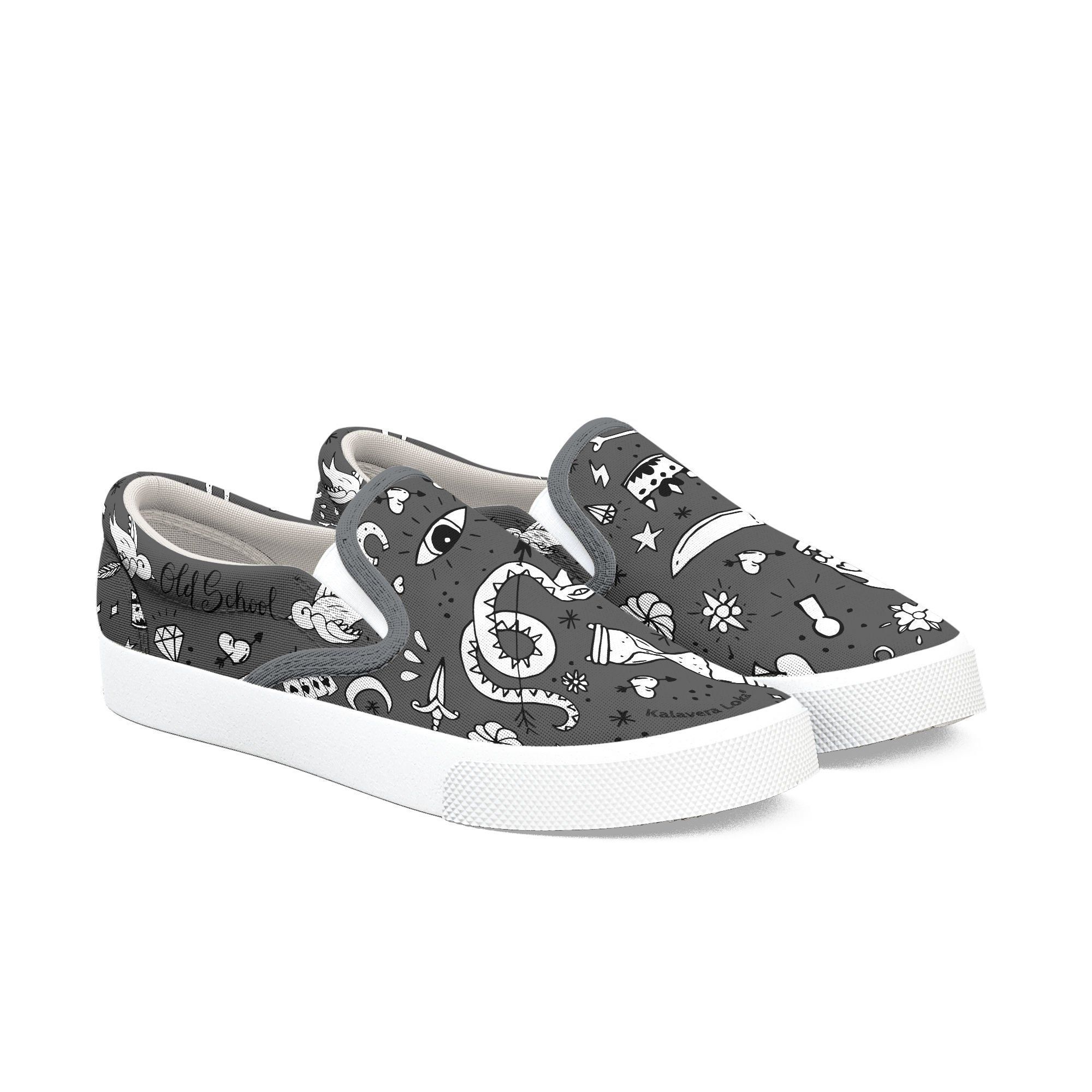 Zapatillas Kalavera Loka Old School Color gris