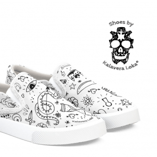 Zapatillas Kalavera Loka Old School Color blanco
