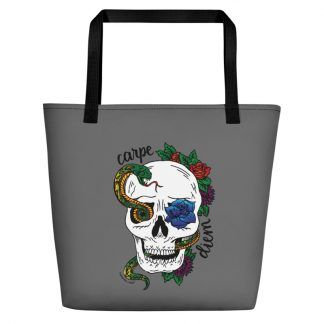 Bolso de playa "Carpe Diem" gris