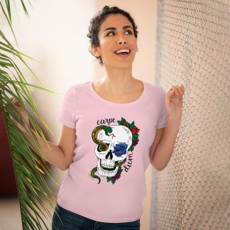 Camiseta Carpe diem Chica Cuello redondo Color rosa