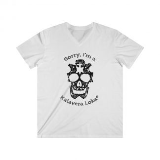 Camiseta I'm a Kalavera Loka de Chico Cuello de pico color blanco