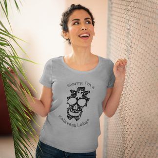 Camiseta I'm a Kalavera Loka de Chica Cuello redondo Color gris