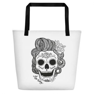 Bolso de playa "Live Today" blanco