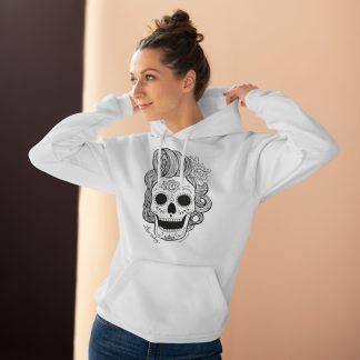 Sudadera Live today unisex con capucha color blanco